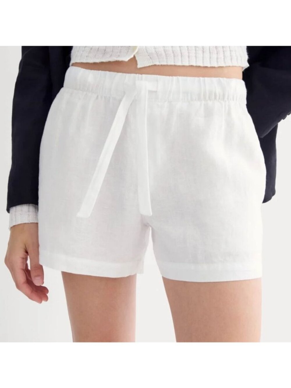 Everlane The Drawstring Boxer Short Linen Women's Size XXL in White New W/ Tags!